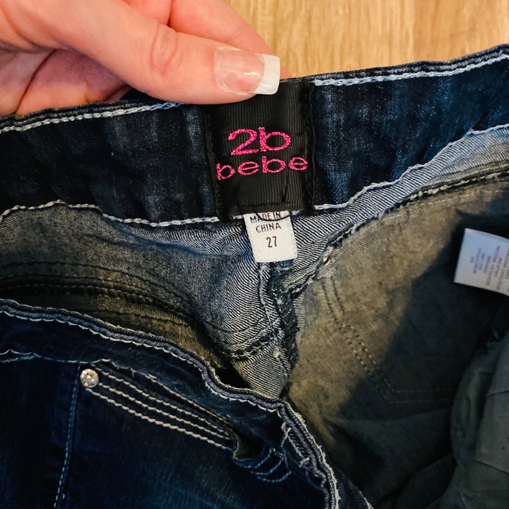🤩2Bebe Rhinestone Jeans🤩 - Picture 4 of 5